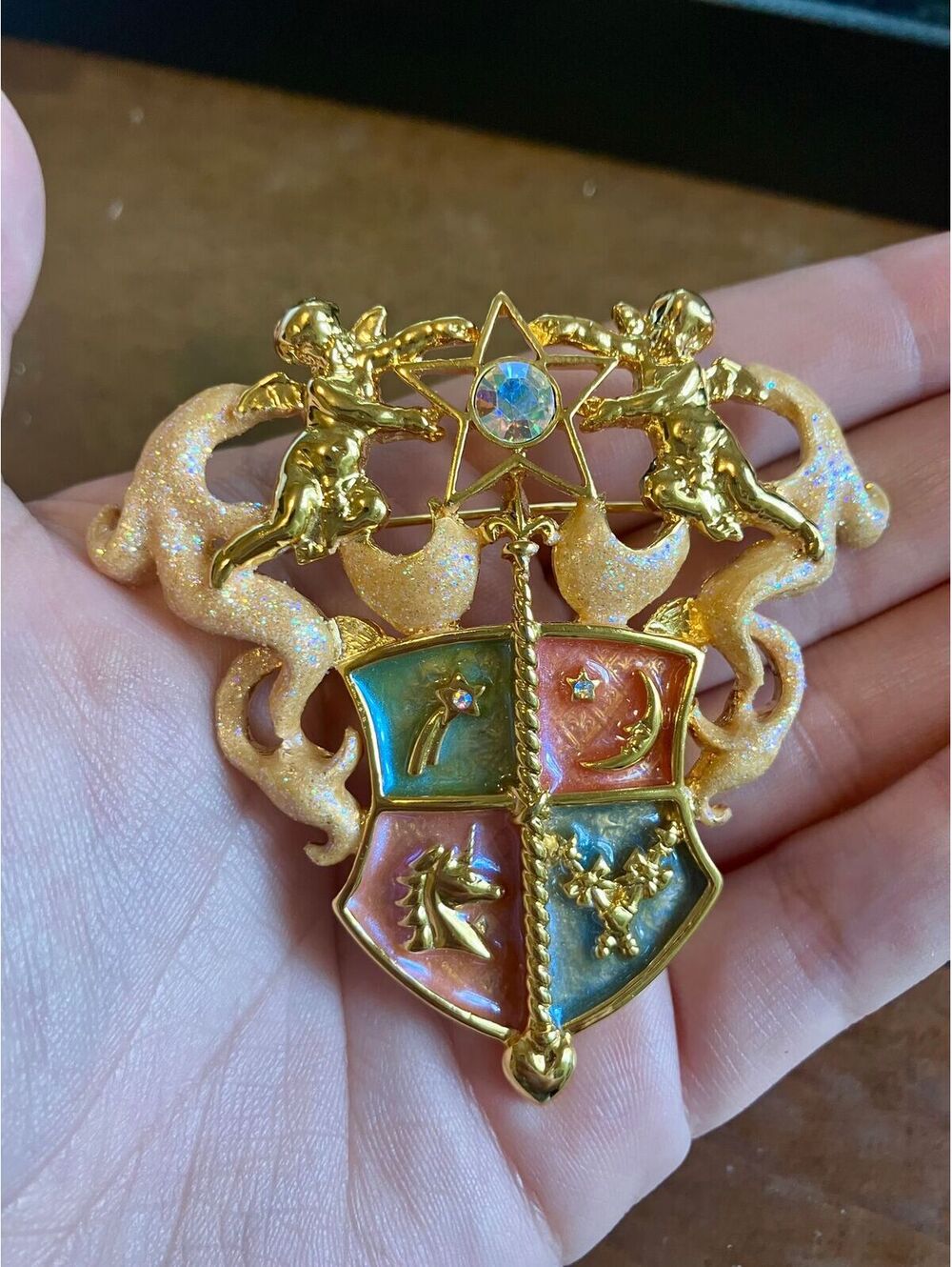 Kirk's Folly Crest Brooch